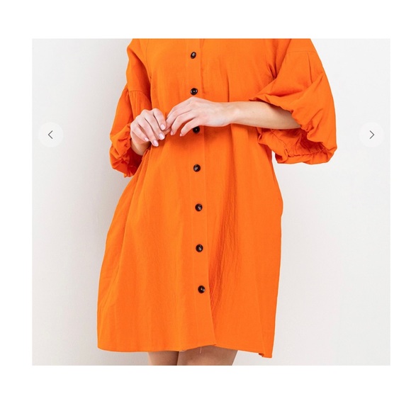 05 Boho Basic Collared Solid Linen Dress - Picture 3 of 5